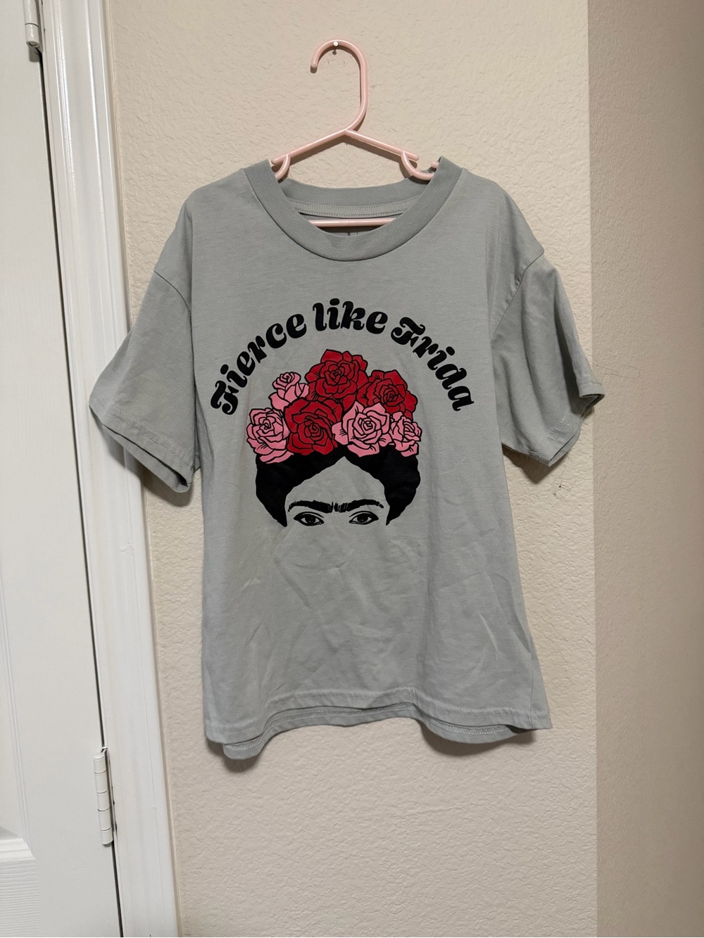 Celebrate It Youth Graphic Tee - Light Gray with Pink Accents